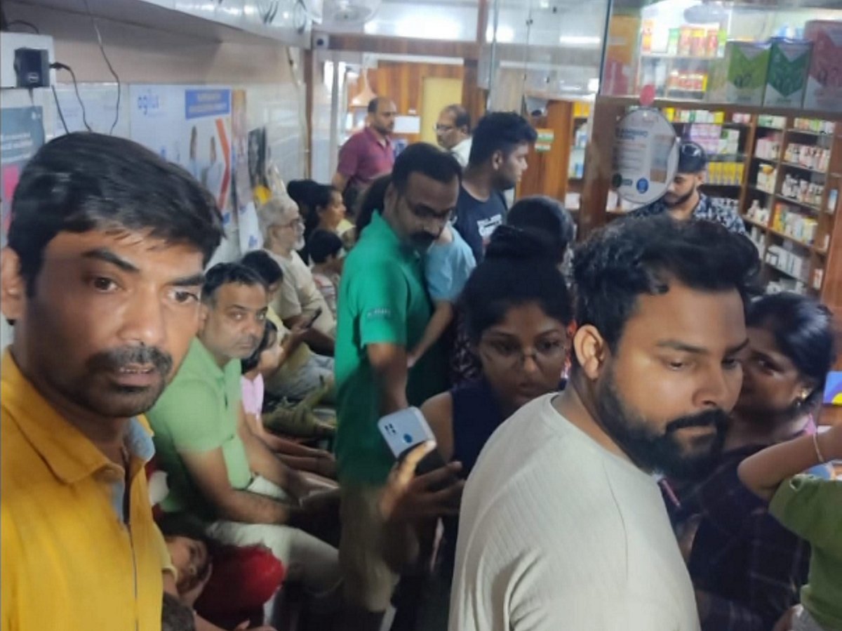 PTI : Teams from the health department are at the society for inspection | 